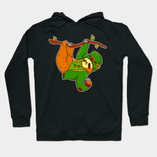 Funny St.Patrick's Day Sloth Leprechaun Hoodie